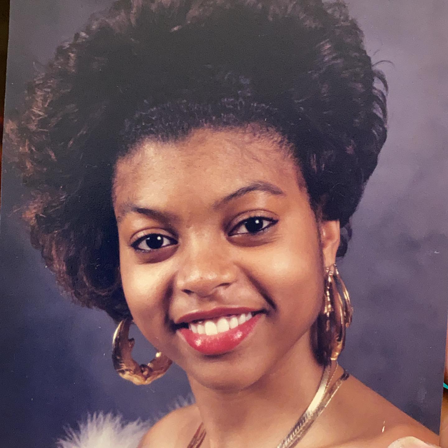 A photo of the actress as a high school senior, posted on March 13, 2021. | Source: Facebook/Taraji P. Henson