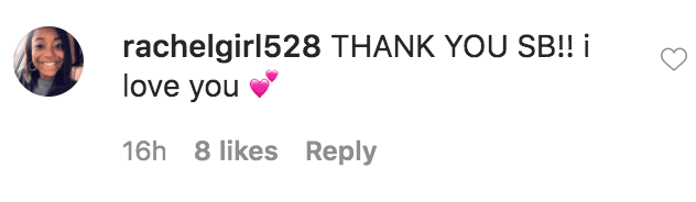 Rachel Moore commented on a photo of her and Simone Biles on her 23rd birthday | Source: Instagram.com/simonebiles