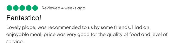 A customer reviewing the Sticky Walnut restaurant on TripAdvisor. | Source: tripadvisor.com/Sticky Walnut