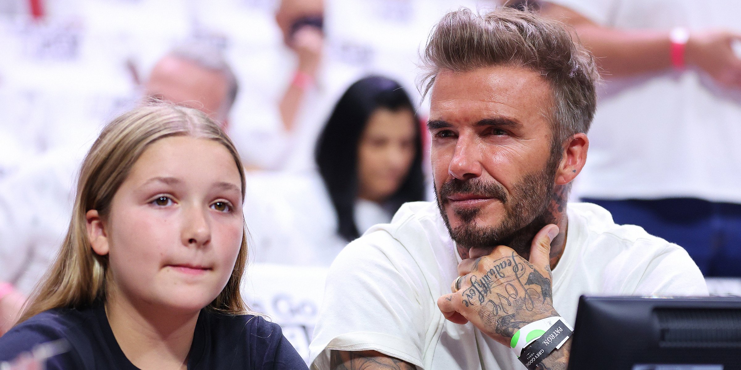 Harper Seven Beckham y David Beckham. | Foto: Getty Images