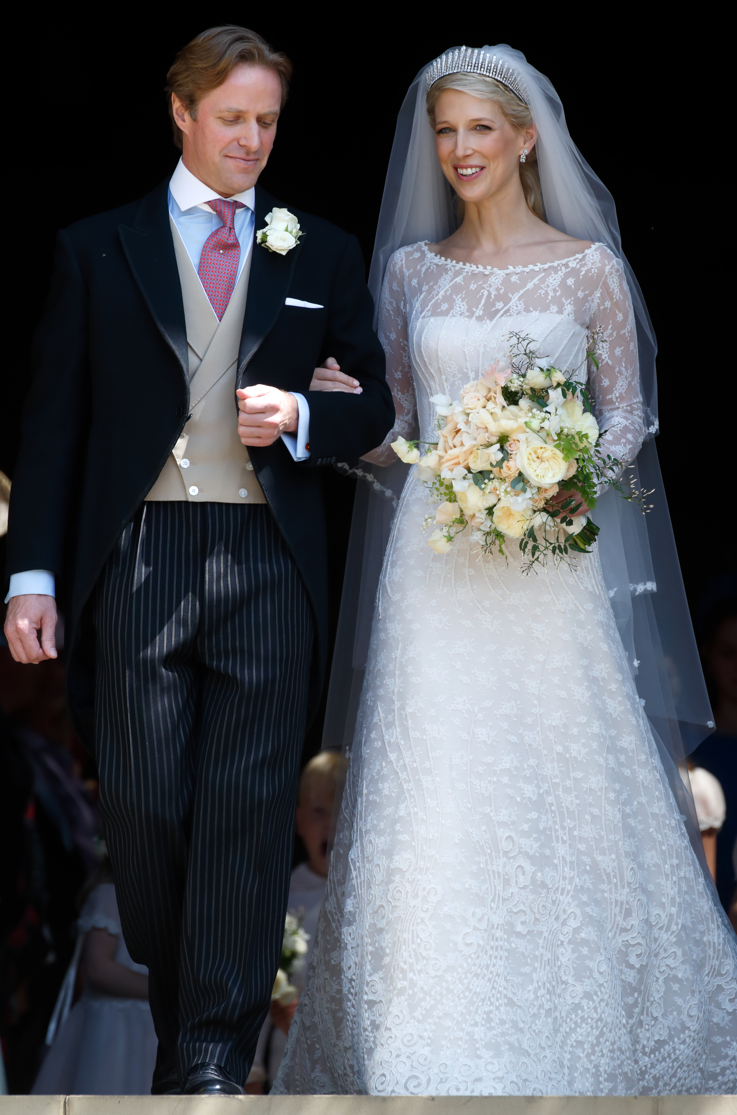 Thomas Kingston and Lady Gabriella on their wedding day in Windsor, England on May 18, 2019 | Source: Getty Images