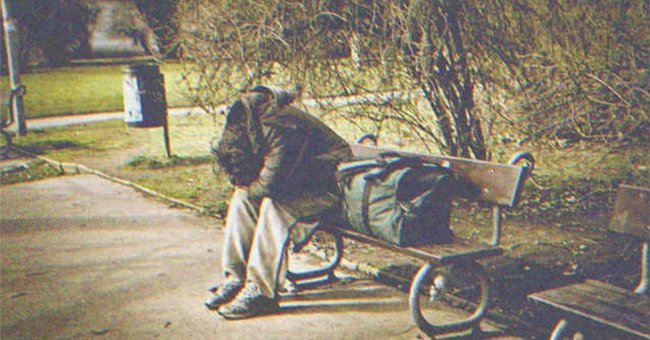 Homeless man with a bag | Source: Shutterstock