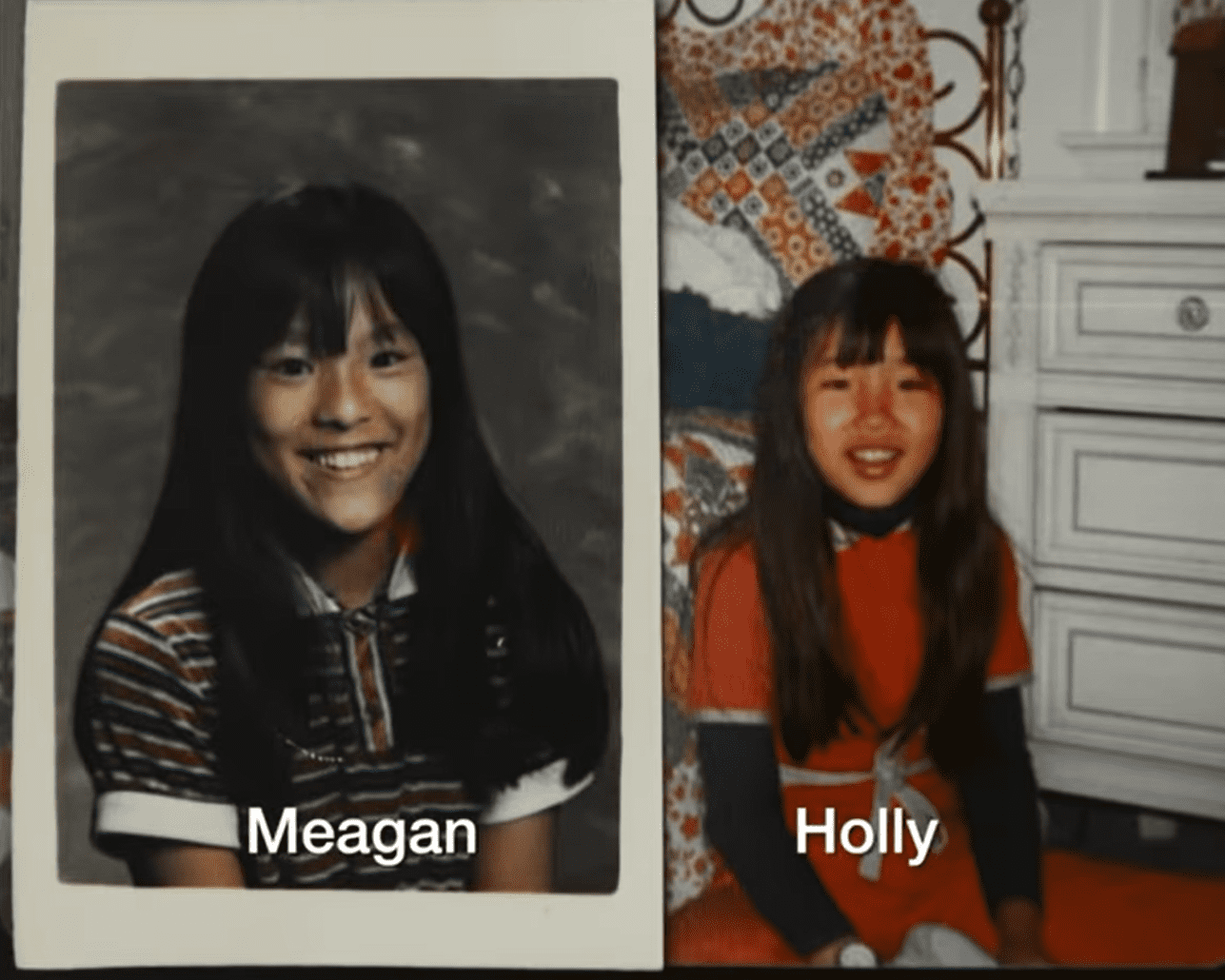 A photo of Meagan Hughes and Holly Hoyle O'Brien when they were young. | Source: youtube.com/Sarasota Herald-Tribune