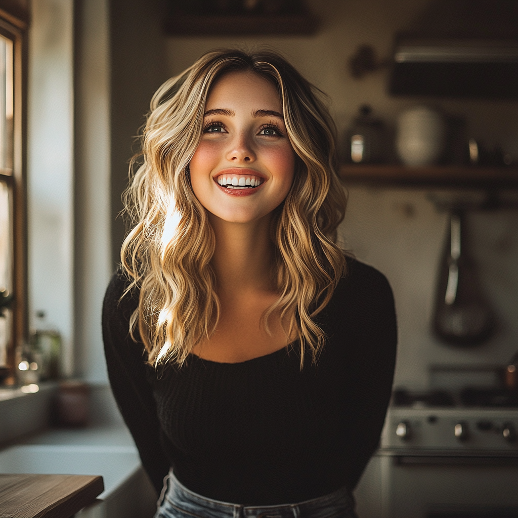 A delighted woman in the kitchen | Source: Midjourney