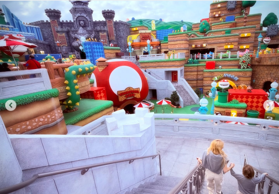 Emma Roberts and Rhodes Roberts Hedlund down a staircase, from a post dated January 16, 2026. | Source: Instagram/emmaroberts