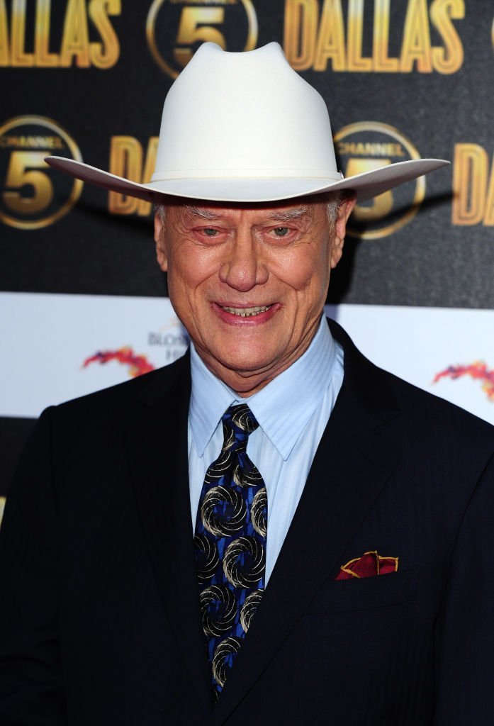 Larry Hagman arrives at the Channel 5 Dallas launch party at Old Billinsgate | Getty Images