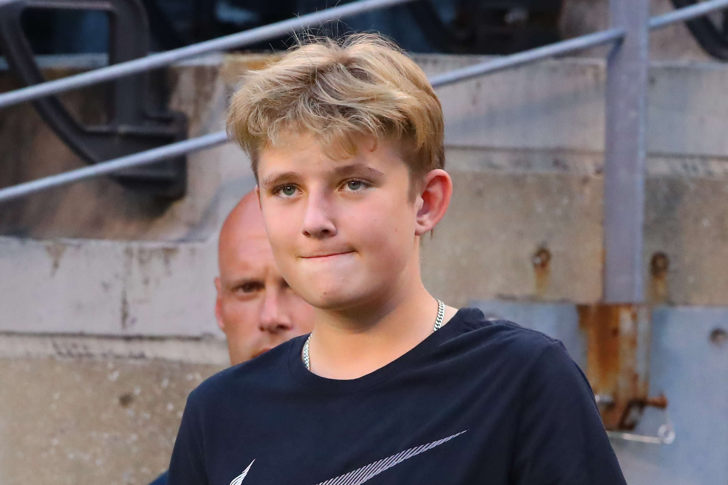 Barron Trump on the field prior to the International Champions Cup game between Real Madrid and Atlético Madrid on July 26, 2019. | Source: Getty Images