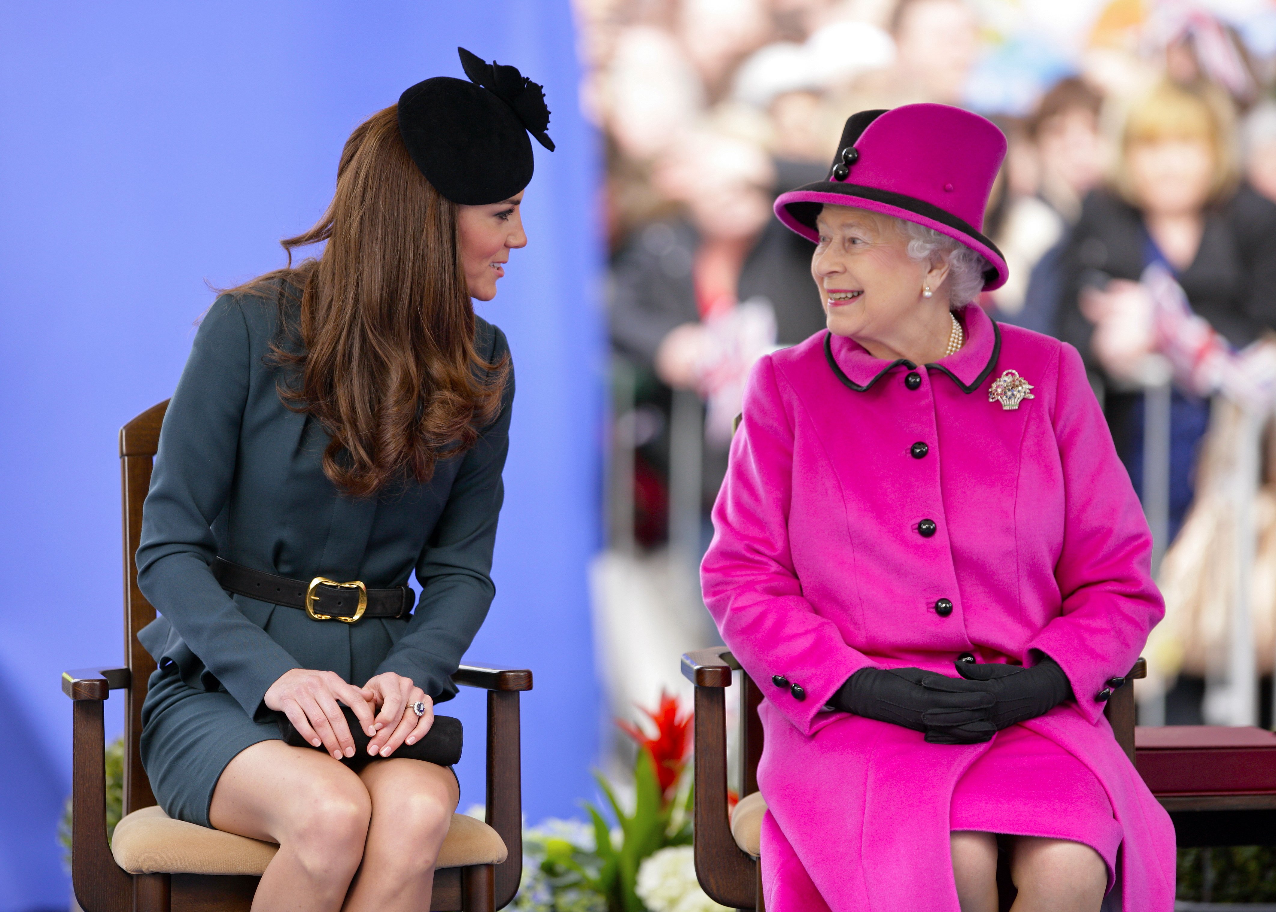 Kate Middleton and Queen Elizabeth II Leicester, England 2012. | Source: Getty Images