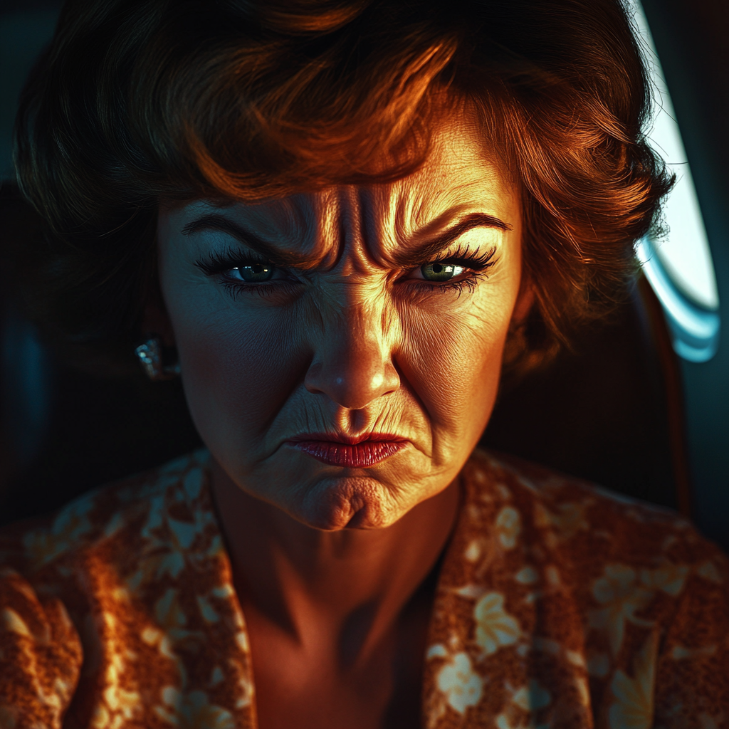 An angry woman scowling | Source: Midjourney