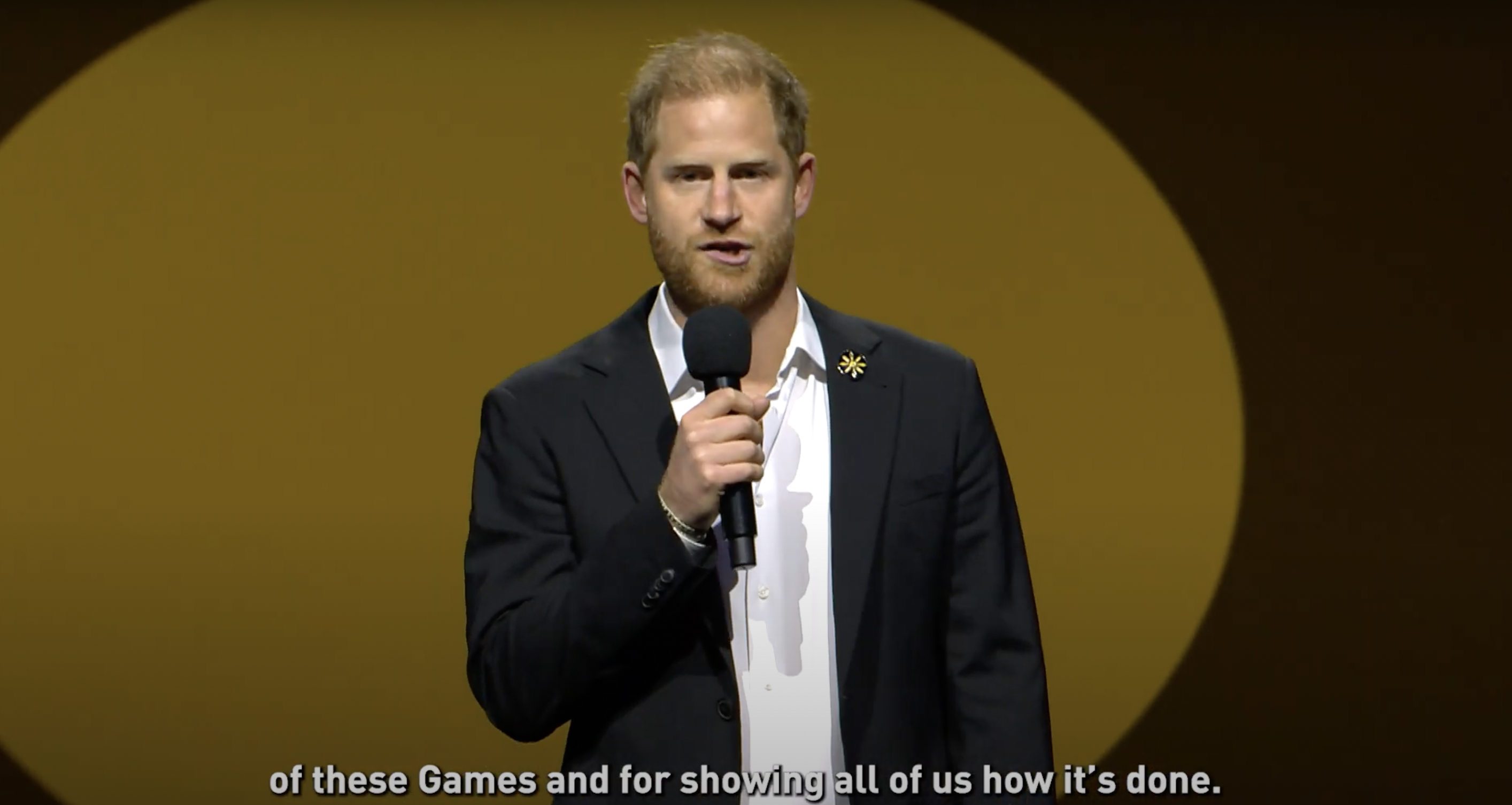 Prince Harry during his closing ceremony speech at the Invictus Games Vancouver Whistler 2025 on February 16, 2025, in Vancouver, Canada | Source: Youtube/Invictus Games Foundation