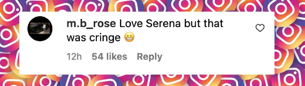 A fan comment on Serena Williams, dated February 10, 2025 | Source: Instagram/espnw | Instagram/espn