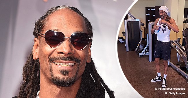 Snoop Dogg Shows off His Muscles Posing in a Gym Wearing a