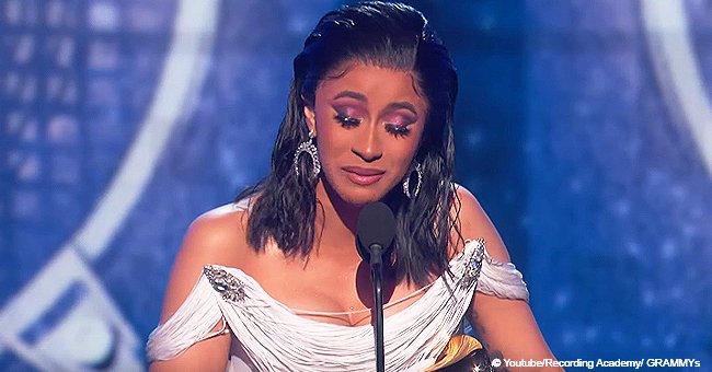 Cardi B almost in tears as she becomes first ever solo woman to win Grammy for best rap album