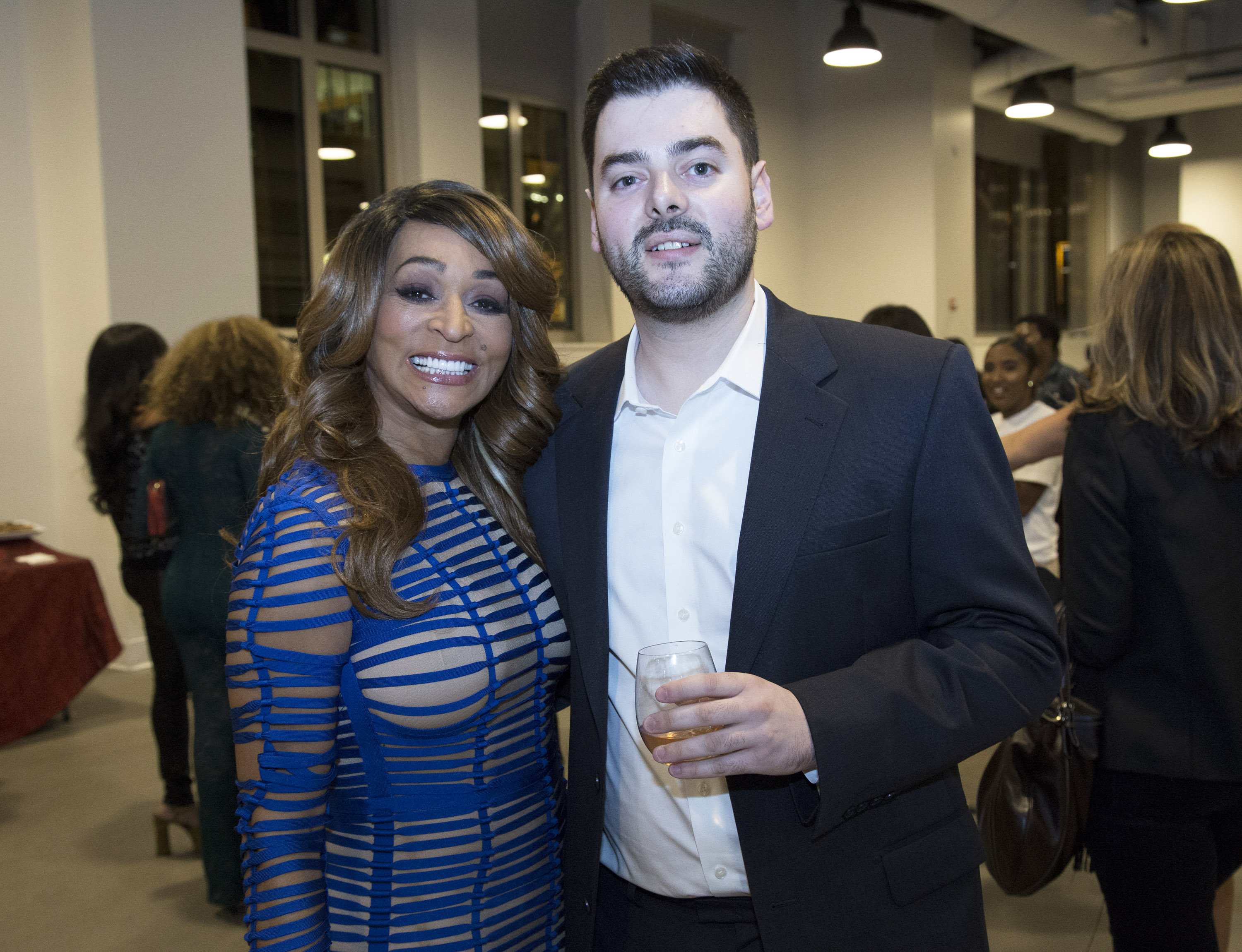 Karen Huger and Matt Byars at the Every Hue Beauty Pop-Up event in Washington, DC on October 25, 2017 | Source: Getty Images