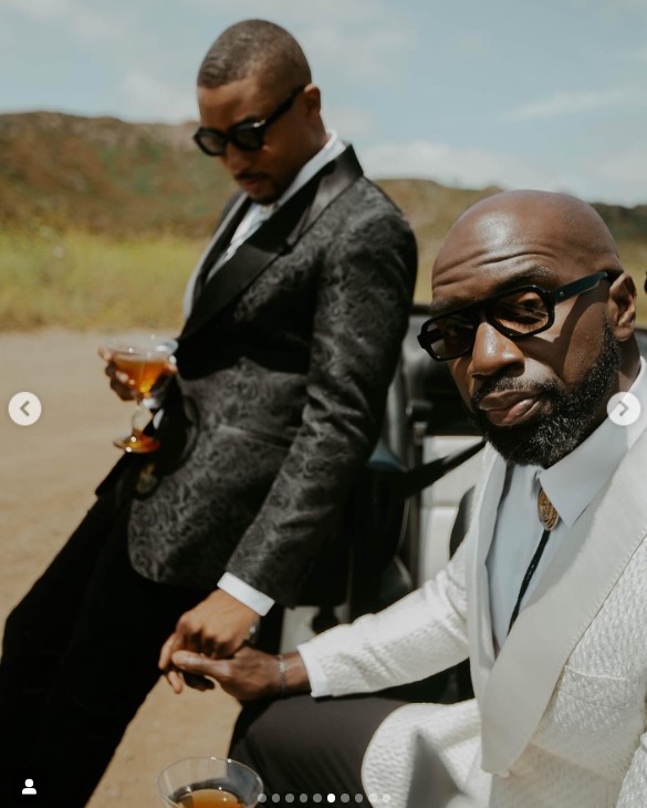 Greg Mathis Jr. and Elliott Cooper posing for their engagement announcement photoshoot in an image uploaded on July 19, 2024 | Source: Instagram/gregmathisjr