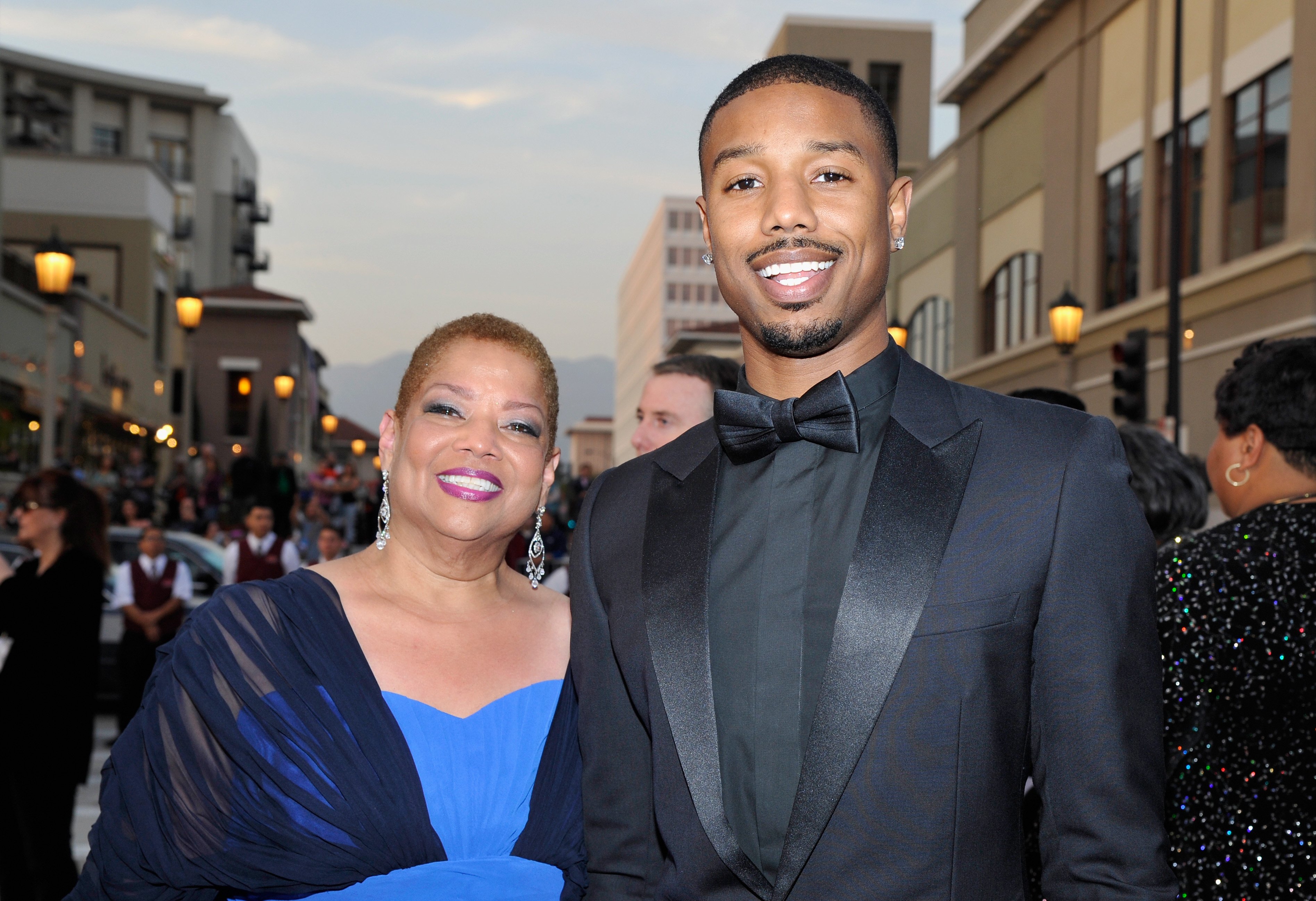 Michael B. Jordan and his mother Donna Jordan attending the 45th NAACP Image Awards at Pasadena Civic Auditorium on February 22, 2014 in Pasadena, California. | Source: Getty Images
