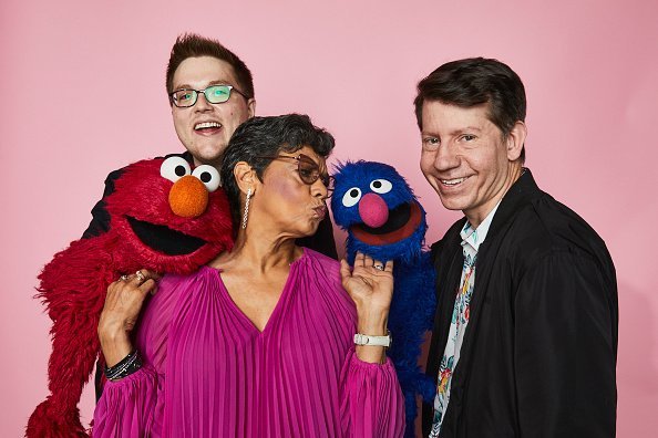 Elmo, Ryan Dillon, Sonia Manzano, Grover and Eric Jacobson of "Sesame Street" pose for a portrait in the Pizza Hut Lounge at 2019 Comic-Con  | Photo: Getty Images