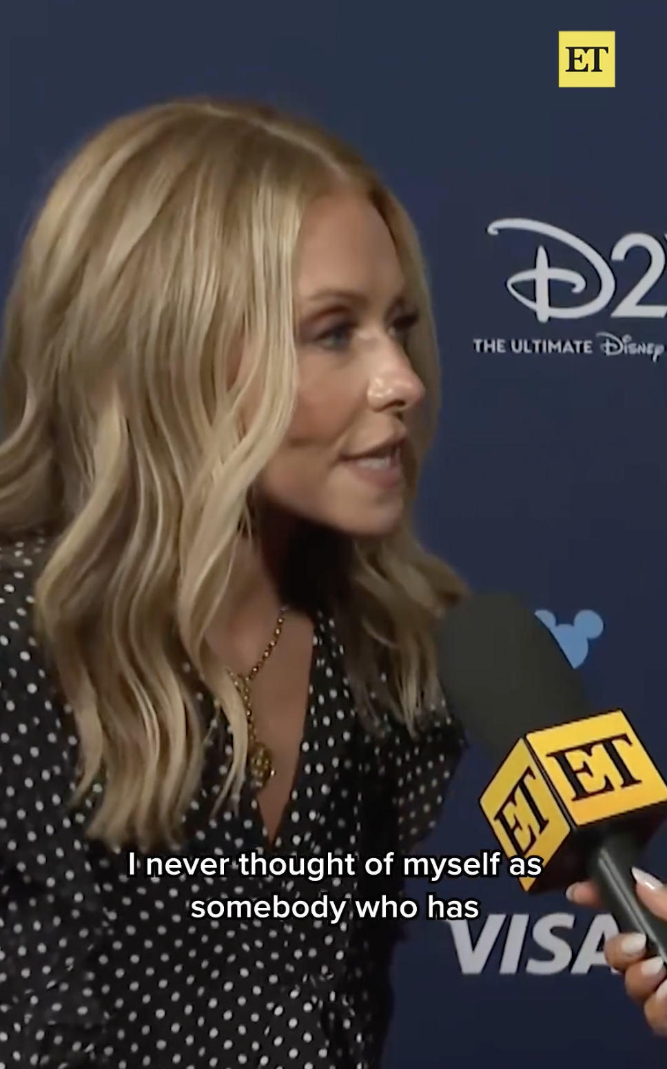 A screenshot of Kelly Ripa speaking at an interview from a video posted on August 13, 2024 | Source: Instagram/entertainmenttonight