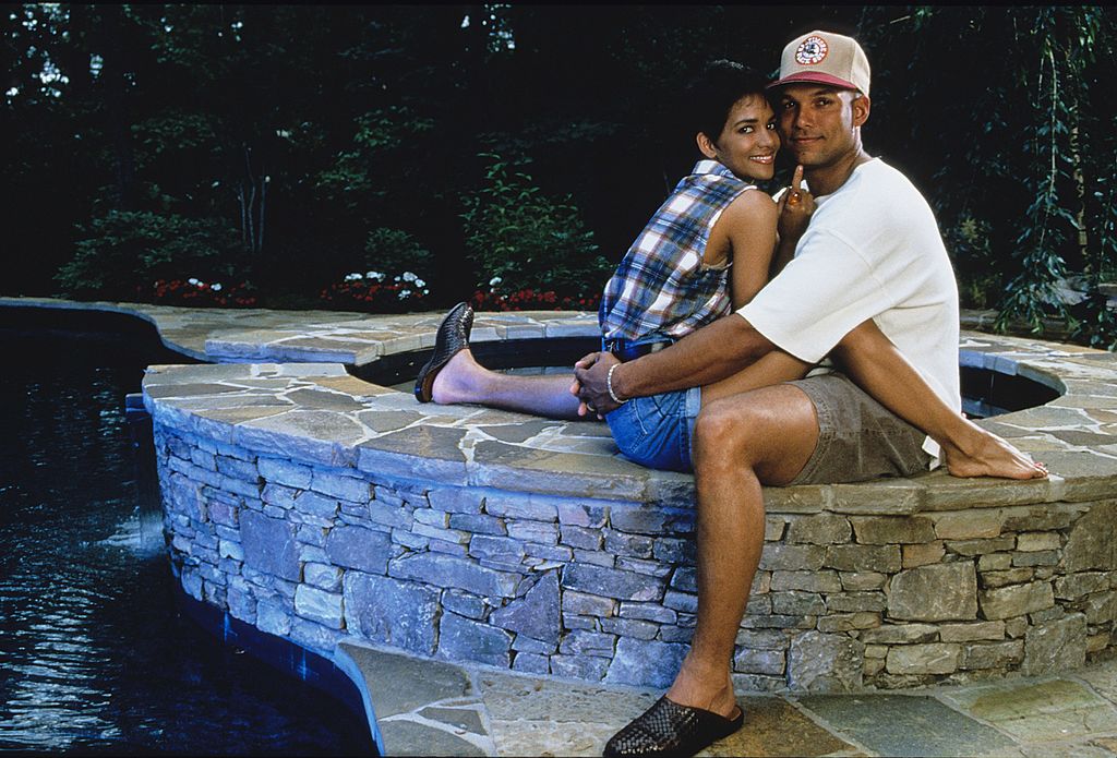 Halle Berry mit ihrem ersten Ex-Mann, dem amerikanischen Baseballspieler David Justice | Quelle: Getty Images