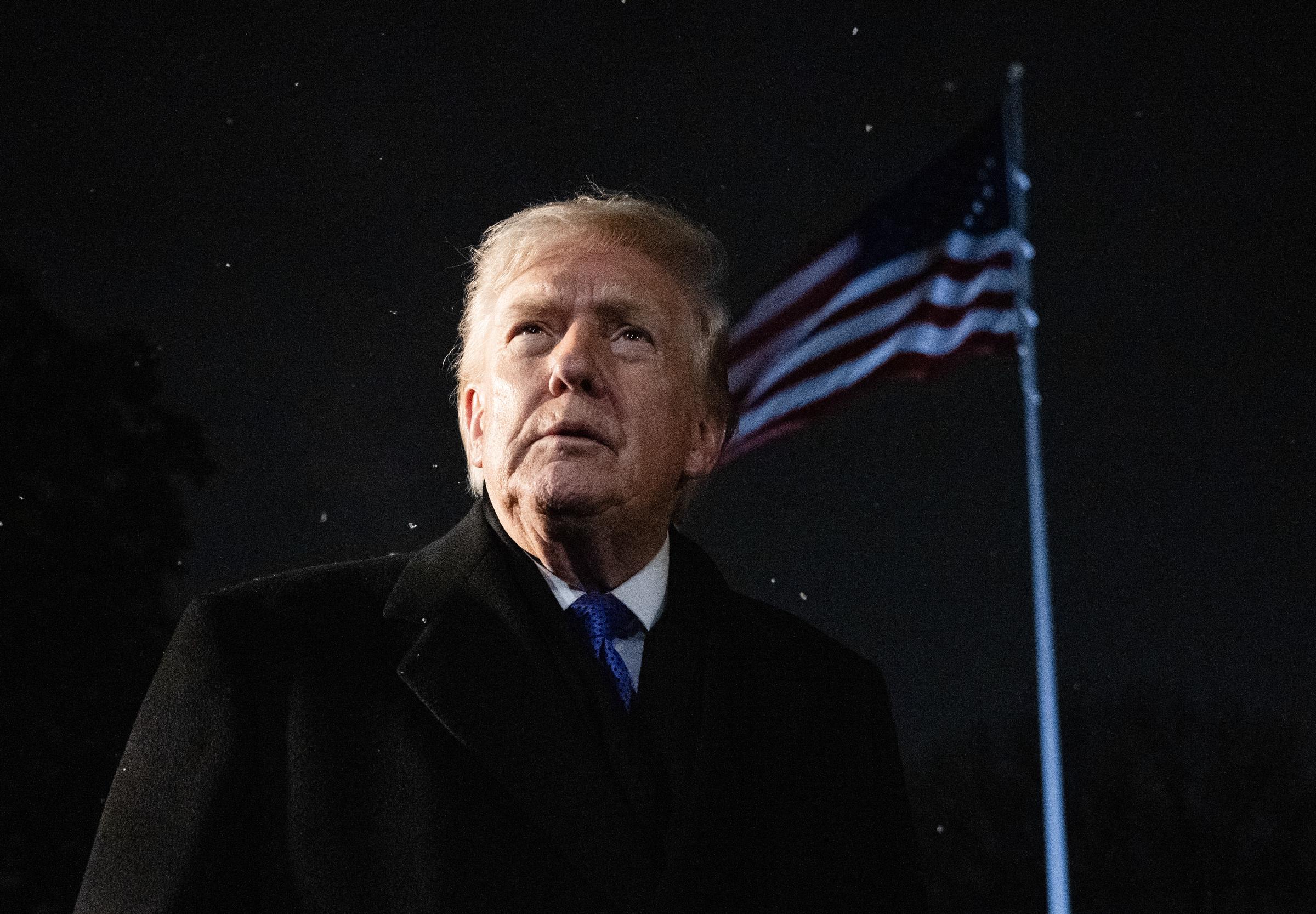 President Donald Trump is seen before departing from the White House in Washington, DC, on February 6, 2026. | Source: Getty Images