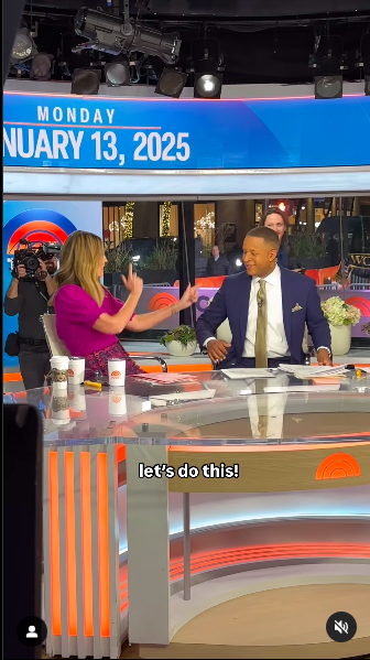 Savannah Guthrie and Craig Melvin goofing around on set. | Source: Instagram/todayshow