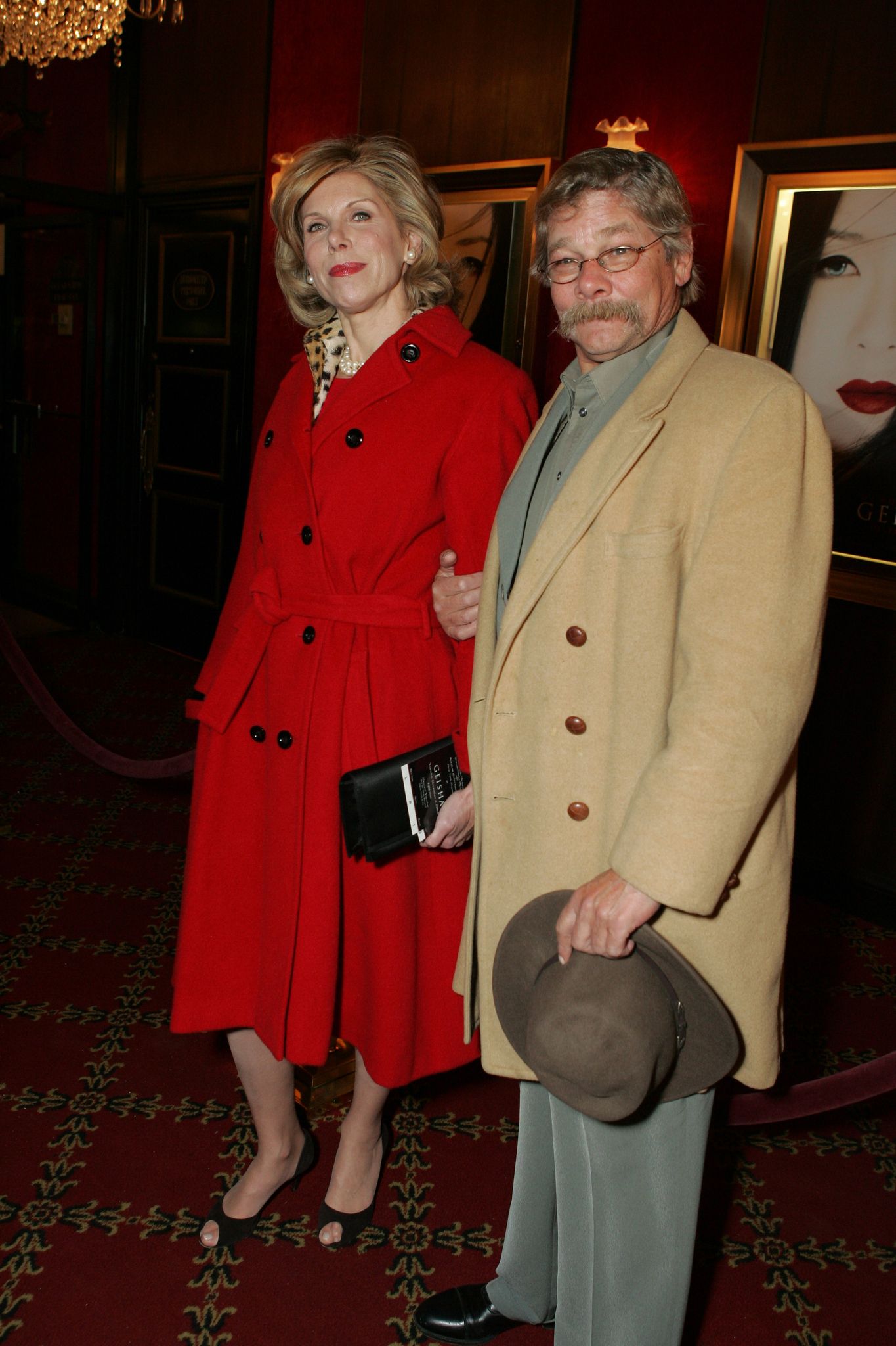 Christine Baranski and Matthew Cowles at the premiere of "Memoirs of a Geisha" in 2005 in New York | Source: Getty Images