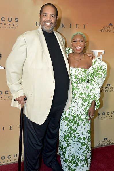 Gregory Allen Howard and actress Cynthia Erivo at the Washington, DC premiere of "Harriet" in Washington, DC.| Photo: Getty Images.