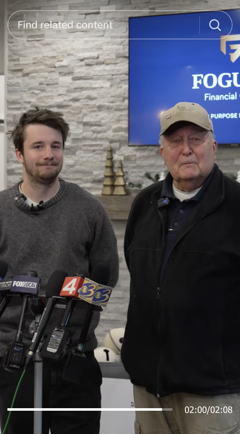 Samuel "Sam" Weidenhofer and Ed Bambas are seen in a video shared on December 7, 2025 | Source: TikTok/@itssozer