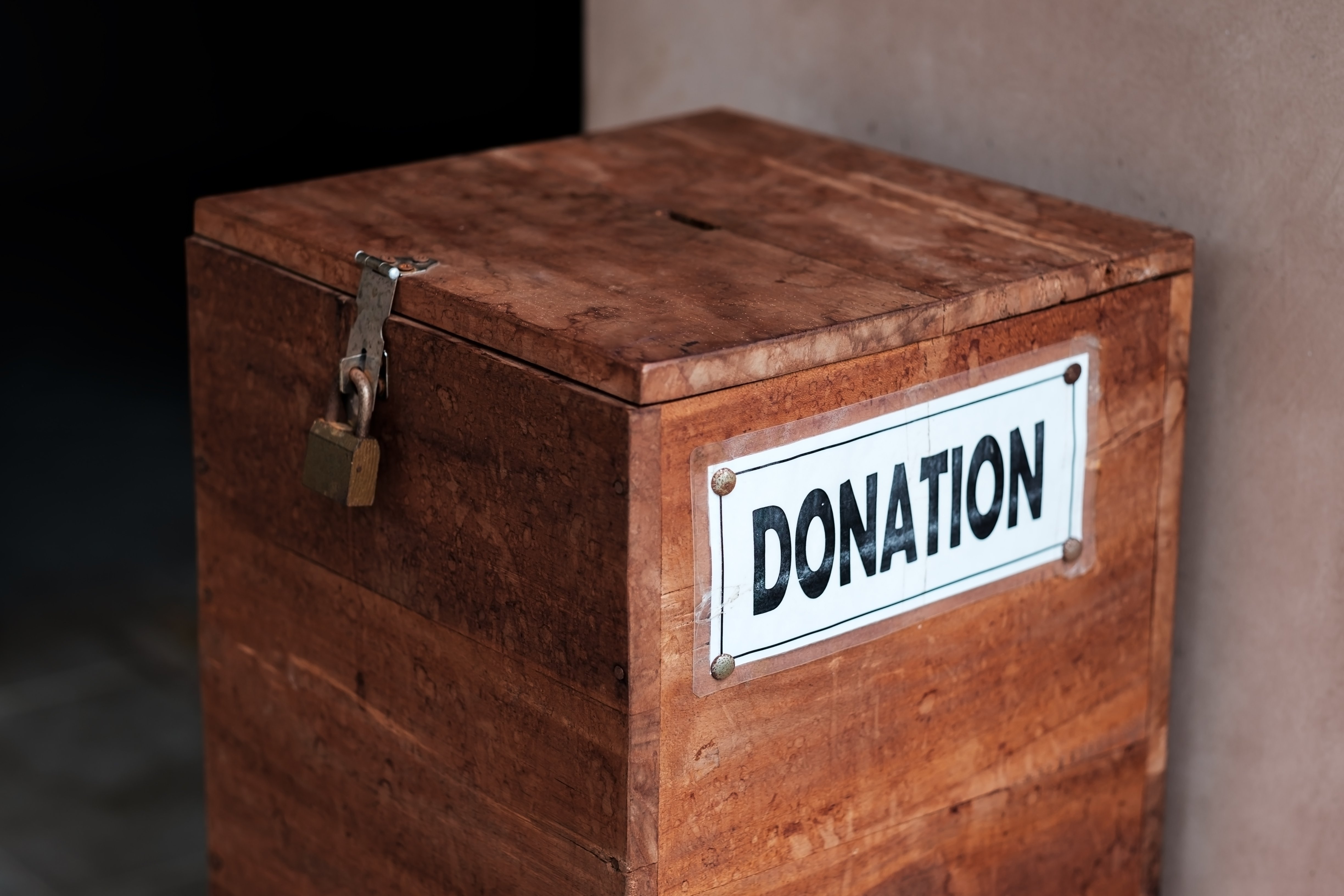 Donation box at church | Image credit: Pixabay