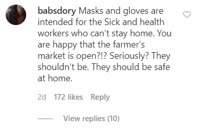 A fan's comment in Gwyneth Paltrow's Instagram post. | Source: Instagram/gwynethpaltrow