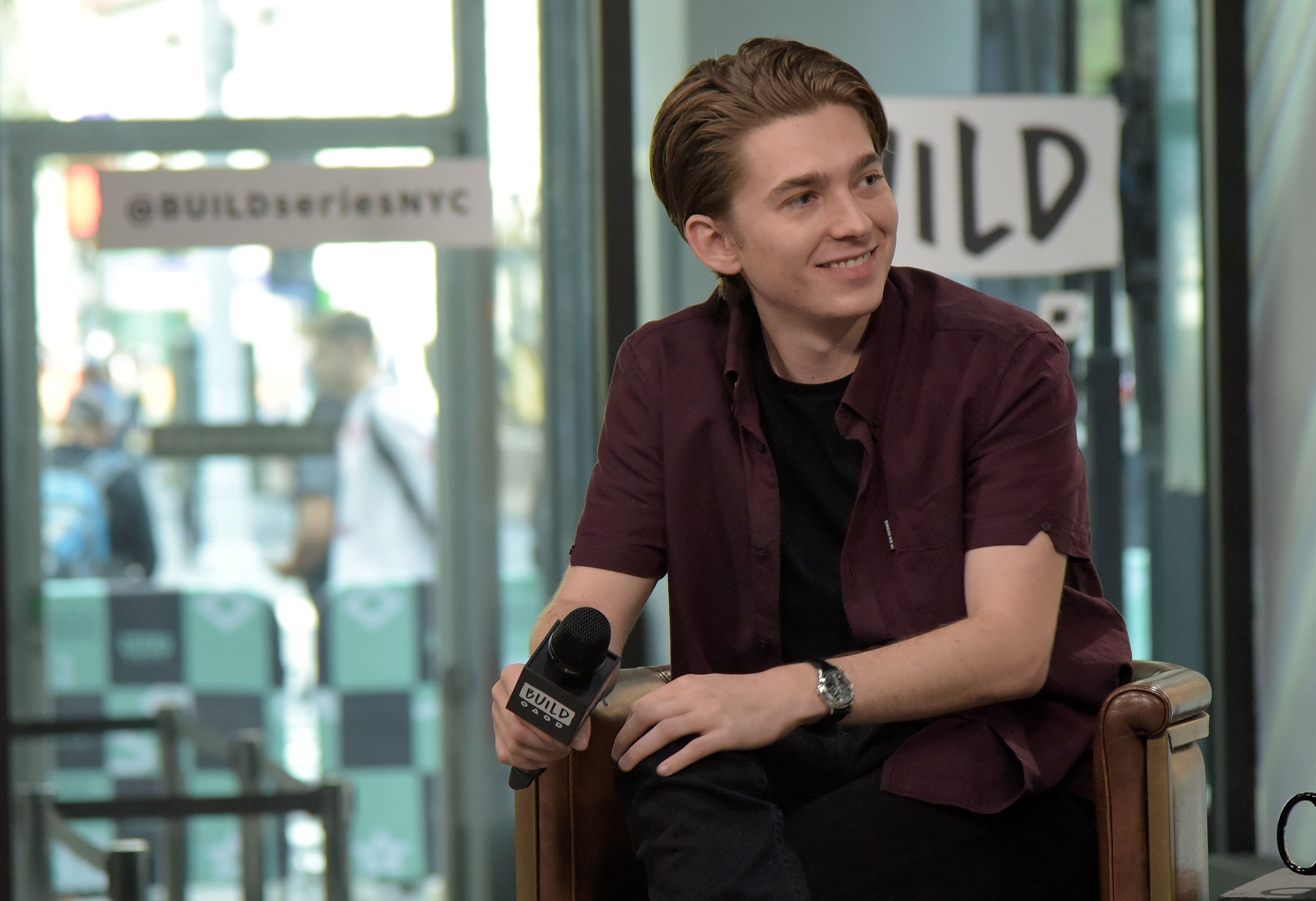 Austin Abrams at Build series to discuss "Brad's Status" at Build Studio on September 11, 2017 in New York City. | Source: Getty Images