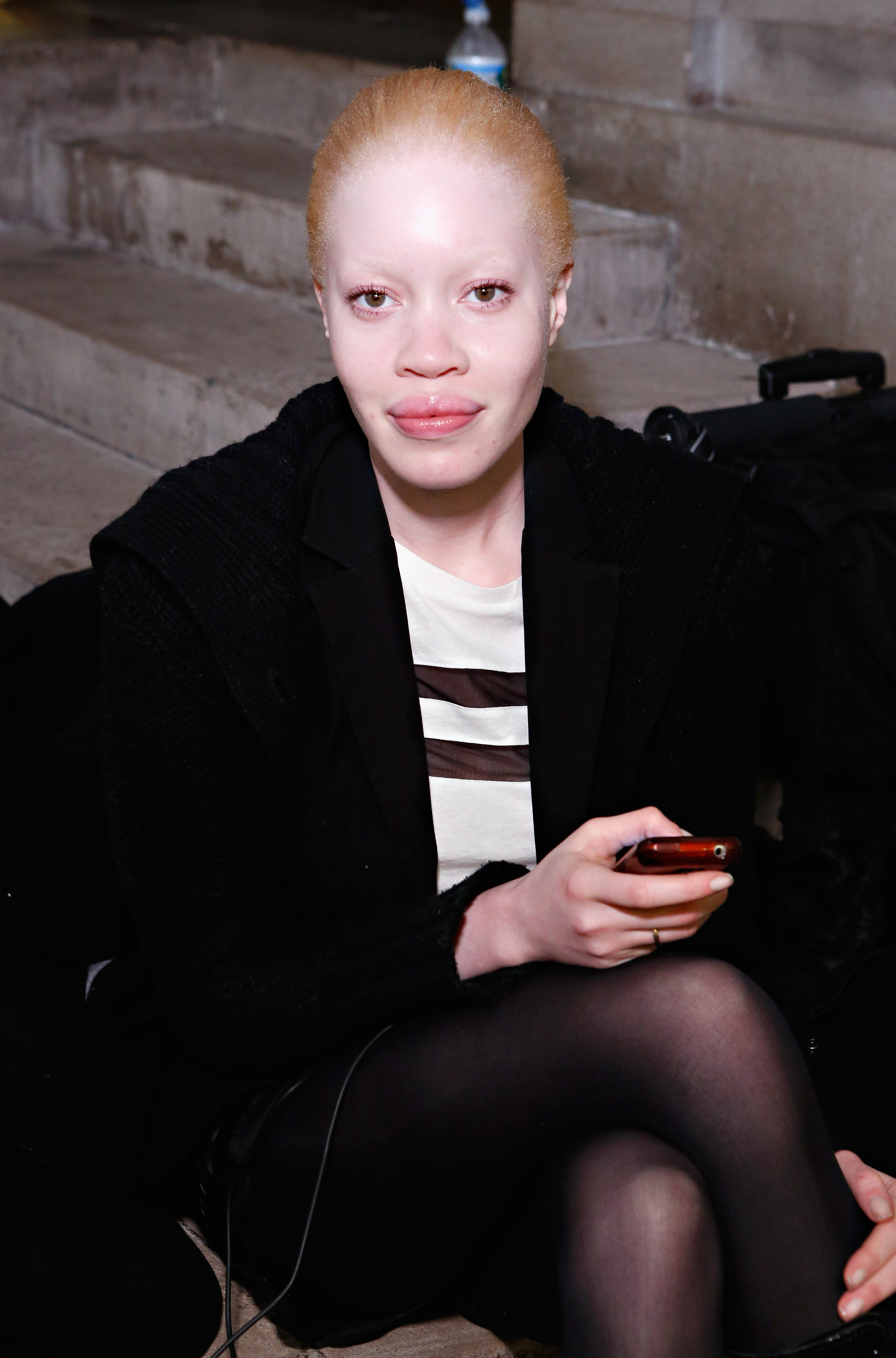 Diandra Forrest poses backstage at the Mataano fall fashion show during Mercedes-Benz Fashion Week on February 11, 2013 | Source: Getty Images
