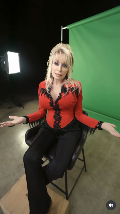 A screengrab from Dolly Parton's video, dated October 8, 2025. Source: Instagram/dollyparton