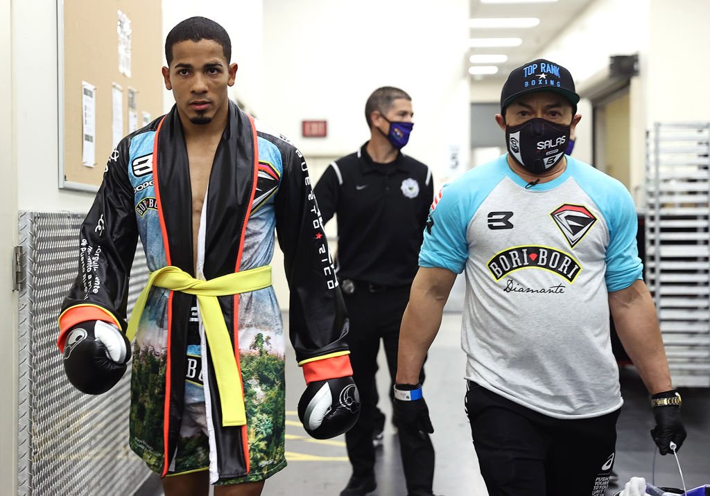 Felix Verdejo pictured walking at the MGM Grand Conference Center Grand Ballroom on July 16, 2020 in Las Vegas, Nevada. | Source: Getty Images