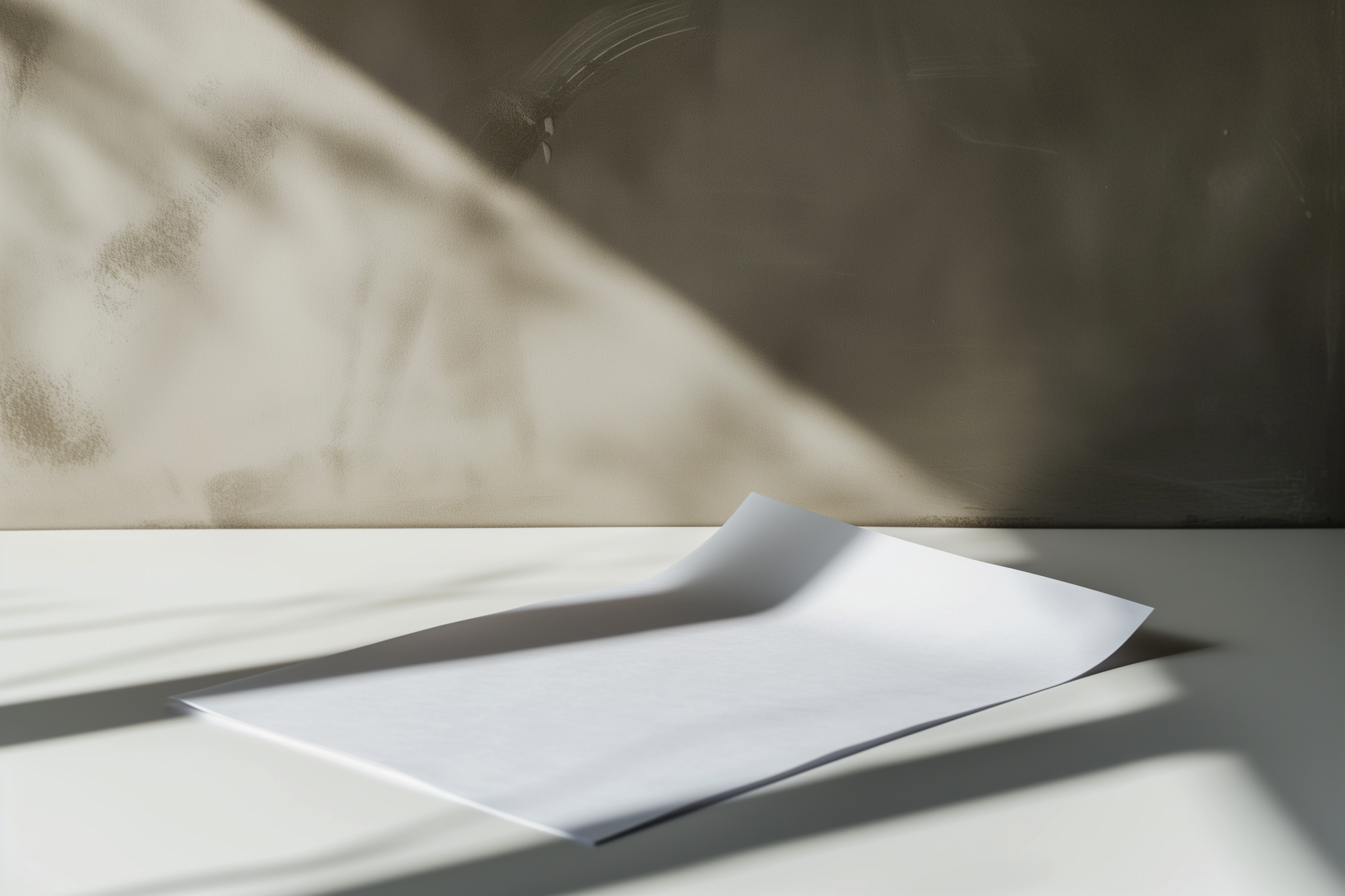 A folded piece of paper on a table | Source: Midjourney