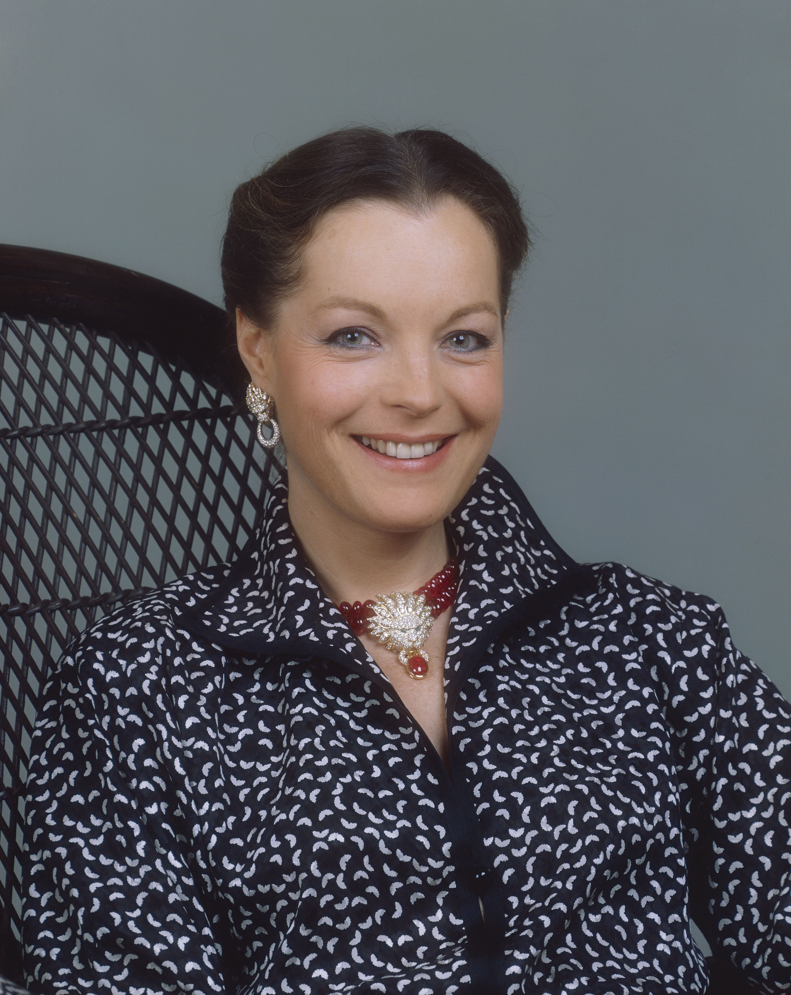 Romy Schneider à l'occasion de ses 40 ans, assis sur une chaise. | Photo : Getty Images Romy Schneider à l'occasion de ses 40 ans, assis sur une chaise. | Photo : Getty Images