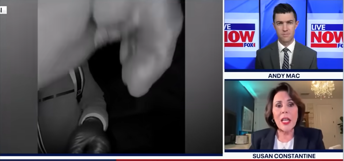 Susan Constantine breaks down doorbell camera footage that captured the intruder | Source: YouTube/@livenowfox