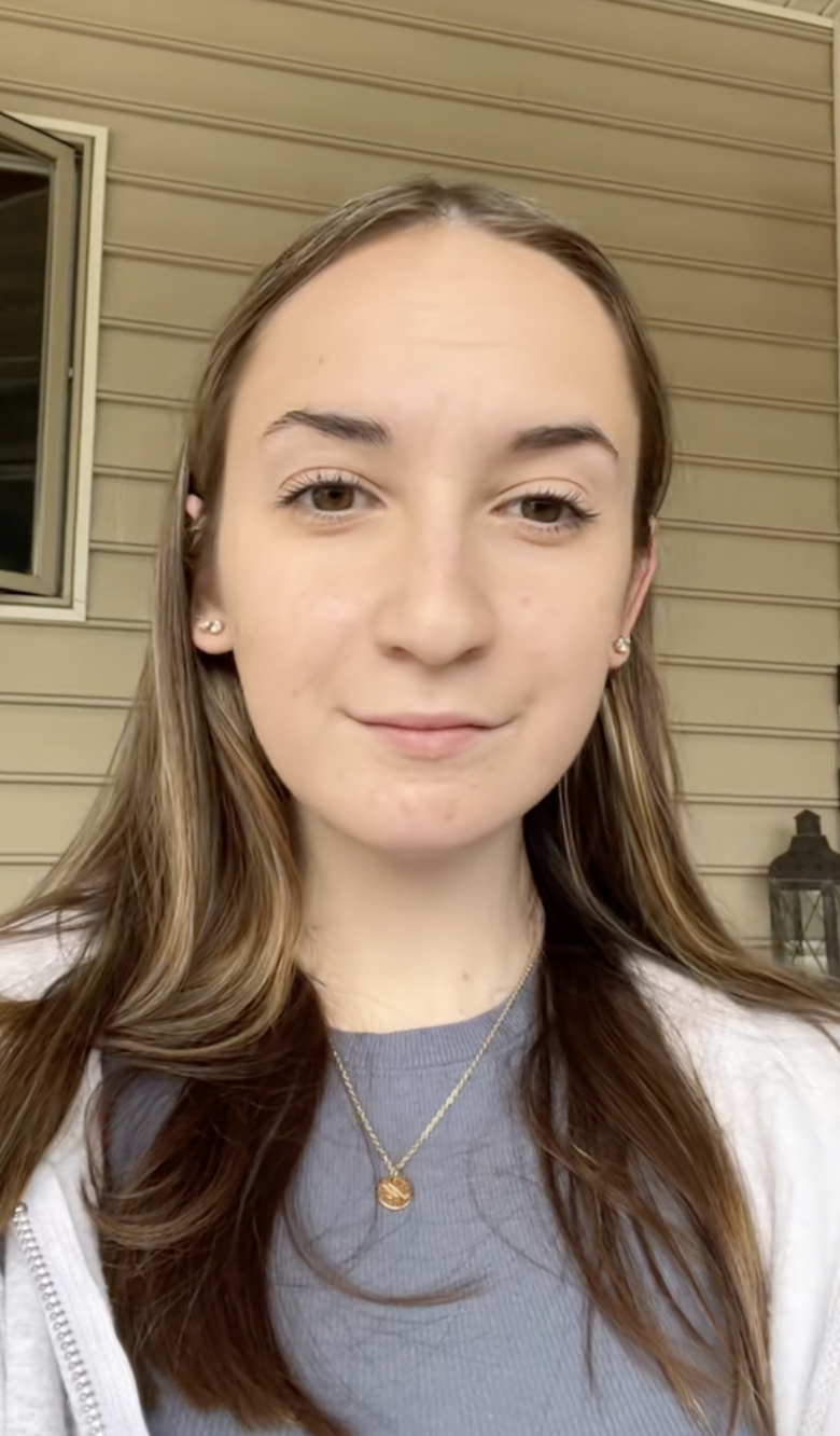 A screenshot of Maddie after undergoing double jaw surgery from a post dated August 2, 2023. | Source: TikTok/maddieakamofo