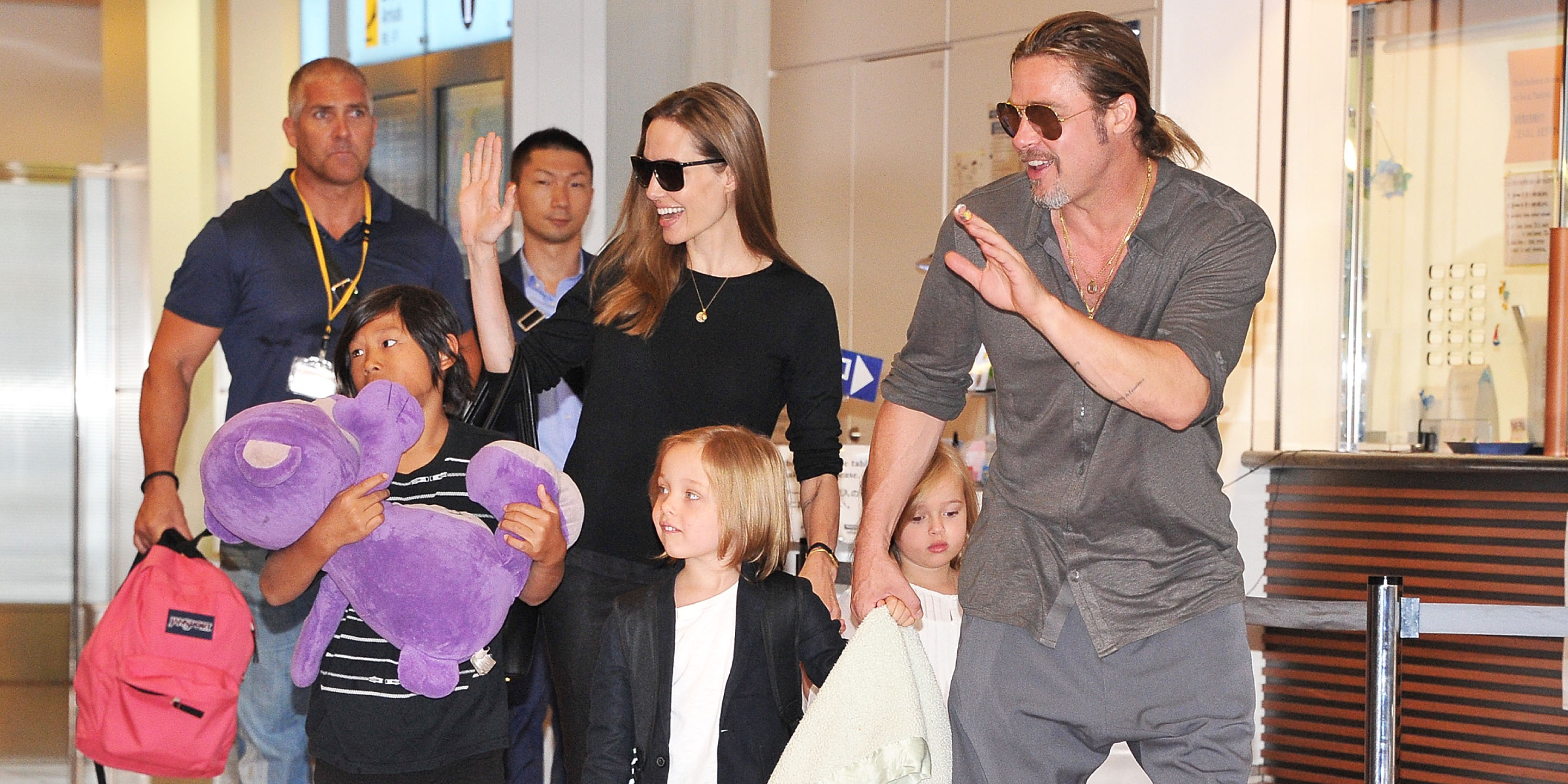 Brad Pitt with Angelina Jolie and their kids | Source: Getty Images