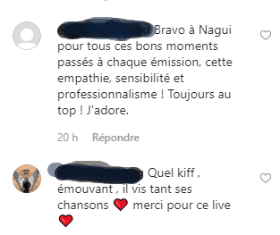 Commentaires positifs des fans sur la publication de Nagui0 | Photo : Instagram / naguiiii Commentaires positifs des fans sur la publication de Nagui0 | Photo : Instagram / naguiiii
