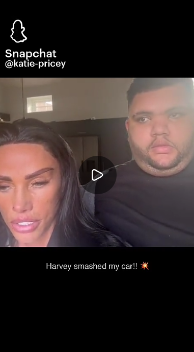 A screengrab of Katie Price's video, posted on 11 March 2026. | Source: Snapchat/Katie Price