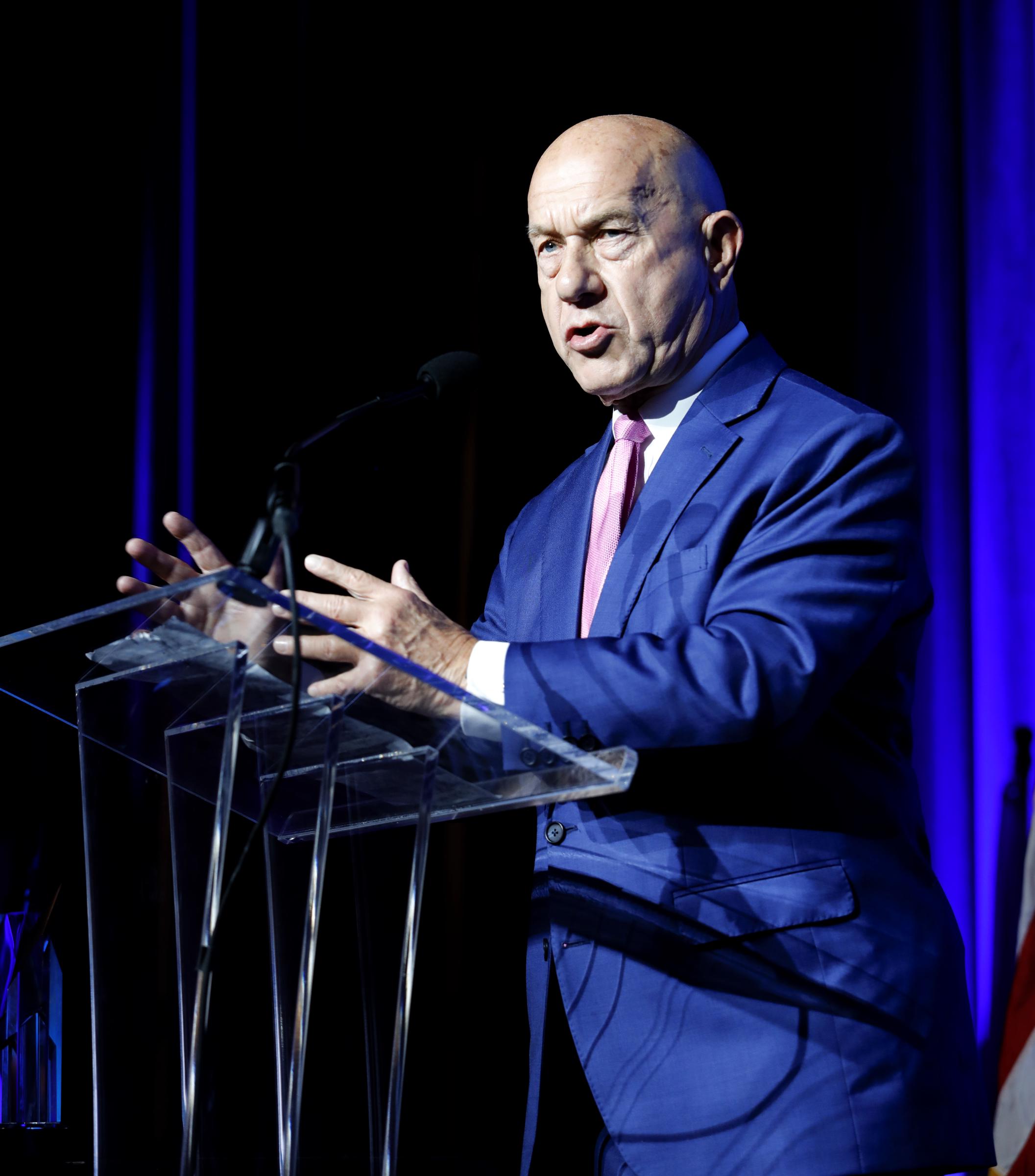 Houston Mayor John Whitmire speaking at the Houston Hispanic Chamber Of Commerce Annual Luncheon & Business Expo in Houston, Texas on April 12, 2024 | Source: Getty Images