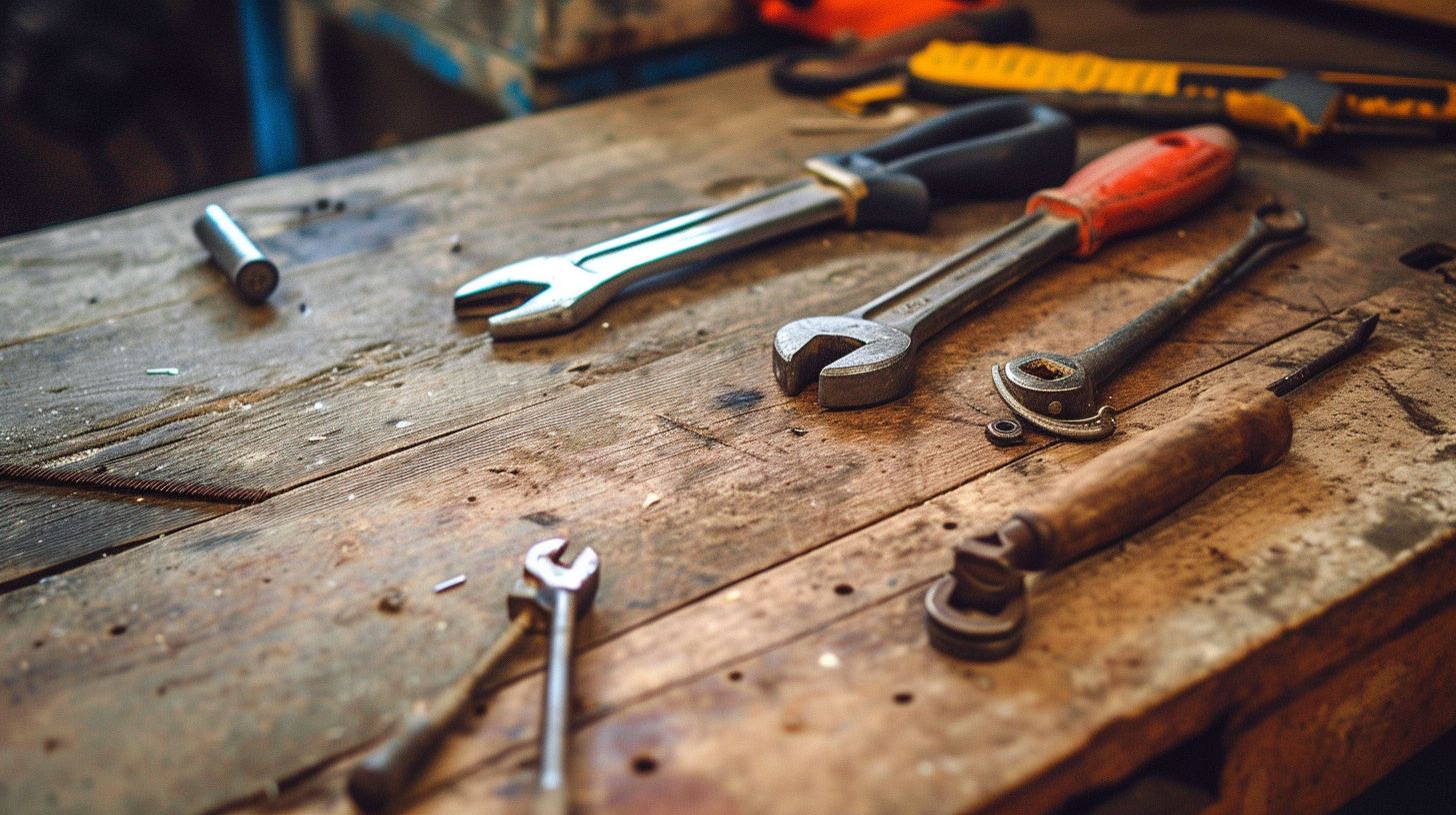 Tools on a bench | Source: Midjourney