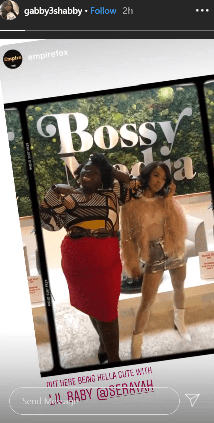 Actress Gabby Sidibe and Sedayah posing for the former's Instagram stories on March 16, 2020. I Image: Instagram/ gabby3shabby.