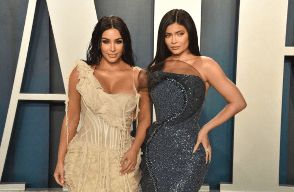 Kim Kardashian and Kylie Jenner stand side by side and the arrived at the 2020 Vanity Fair Oscar Party on February 09, 2020, in Beverly Hills, California | Source: David Crotty/Patrick McMullan via Getty Images