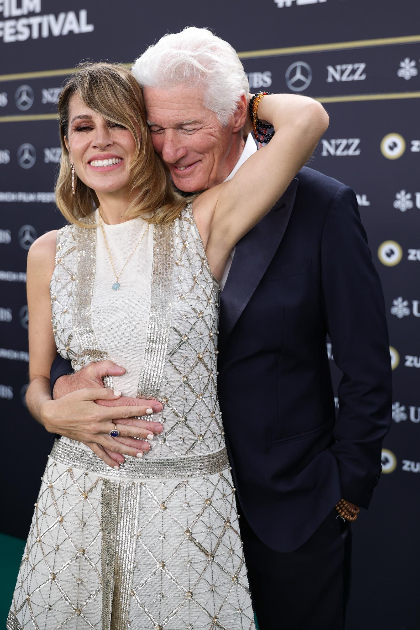 Alejandra Silva and Richard Gere attend the "Wisdom of Happiness" green carpet in Zurich, Switzerland | Source: Getty Images