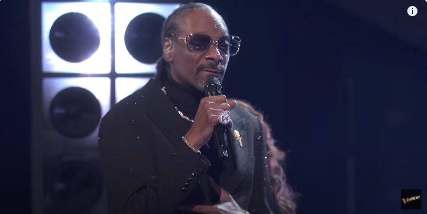 A photo of Snoop Dogg performing on 