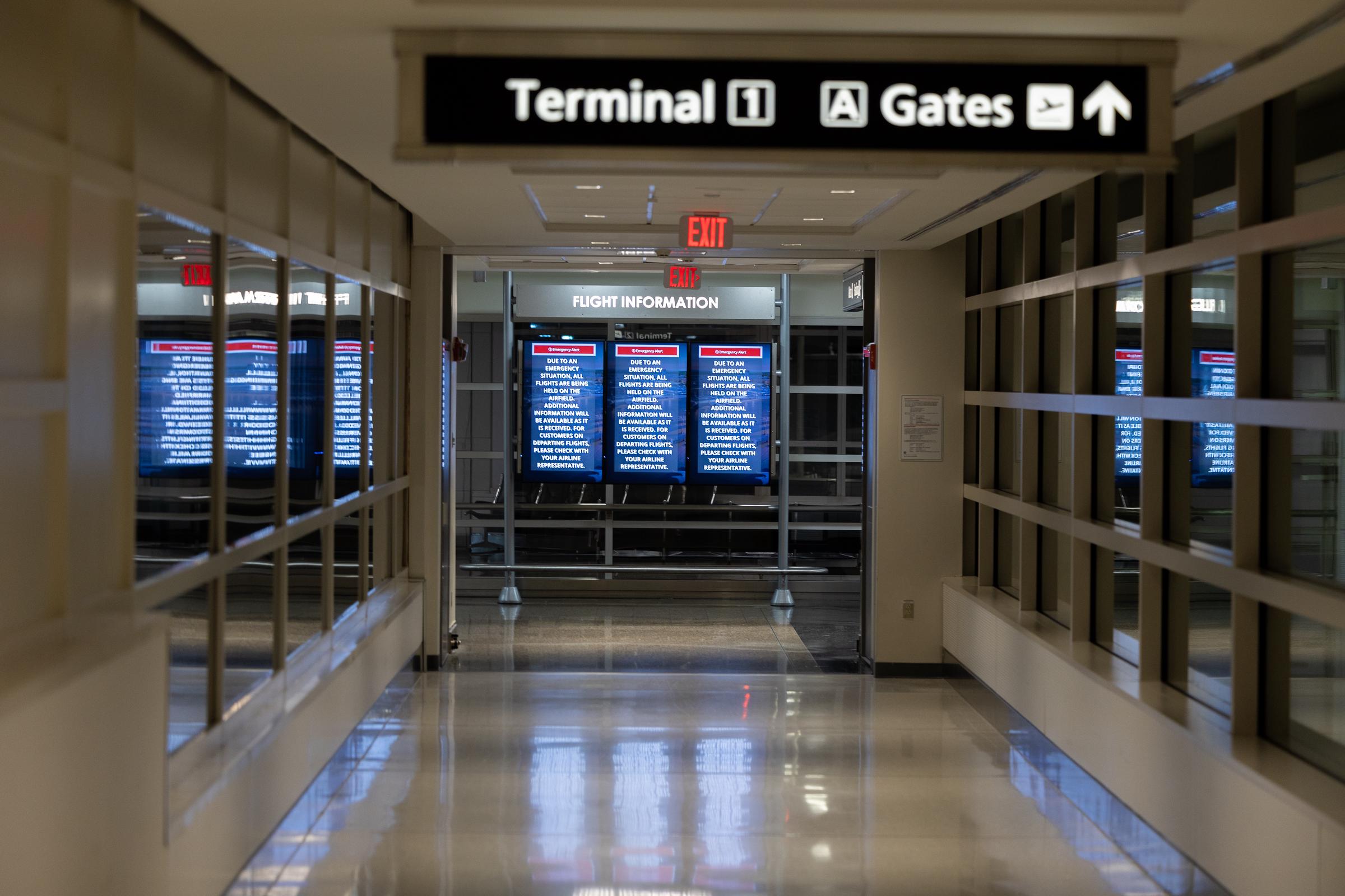 Inside Ronald Reagan National Airport. | Source: Getty Images