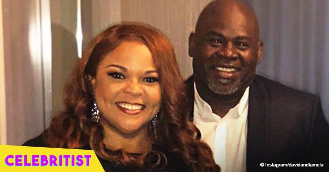 Tamela Mann stuns in plunging blouse enjoying sea-side vacation with husband