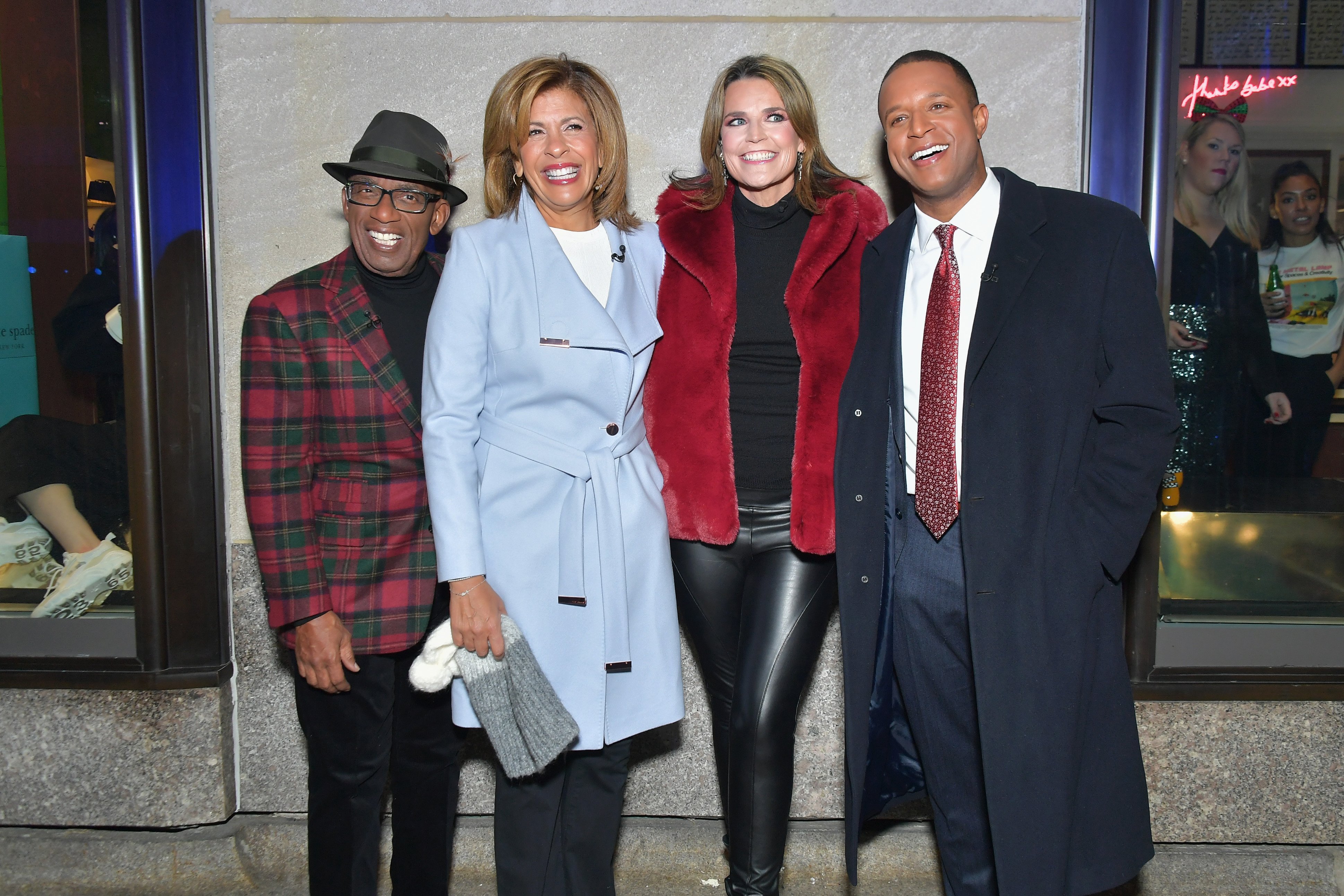 Al Roker, Hoda Kotb, Savannah Guthrie, and Craig Melvin host the 86th Annual Rockefeller Center Christmas Tree Lighting Ceremony on November 28, 2018, in New York City. | Photo: Getty Images.